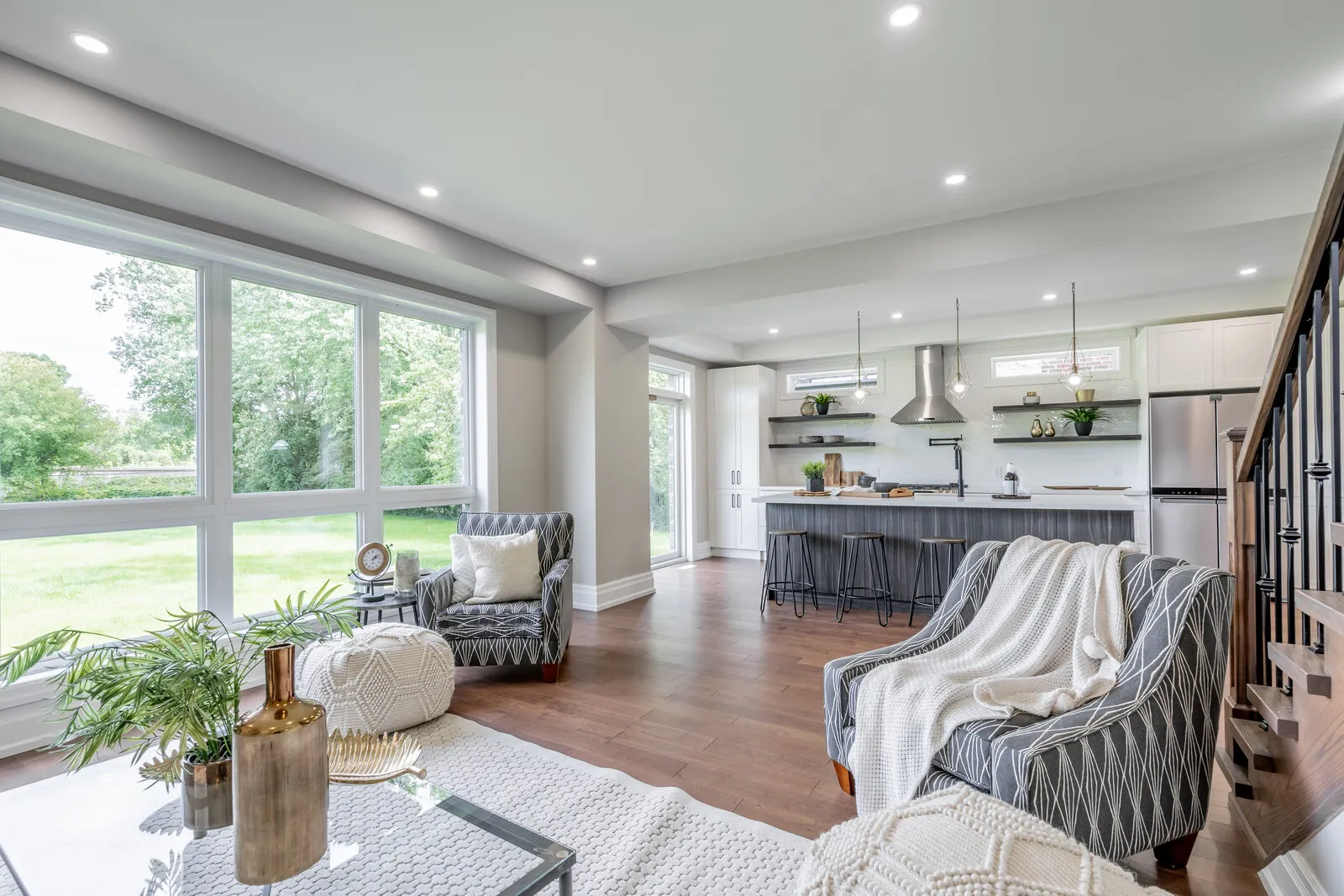 Dining and living area of the completed Rosebank home